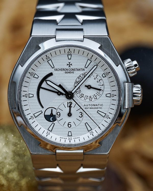 No Reserve - 2016 Vacheron Constantin Overseas Dual Time 42MM White Dial Steel Bracelet (47450/B01A-9226)