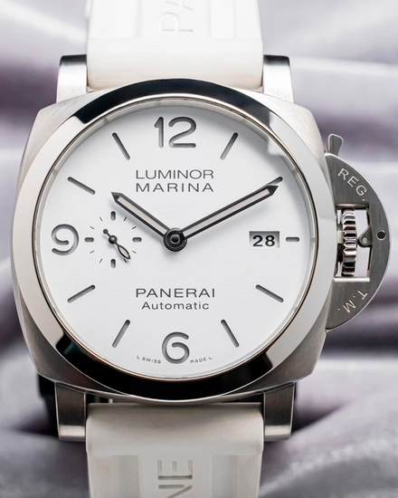 2021 Panerai Luminor Marina 3 Days 44MM White Dial Rubber Strap (PAM01314)