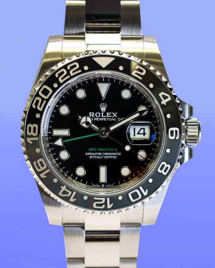 2026 Rolex GMT-Master II "Bruce Wayne" 40MM Black Dial Oyster Bracelet (126710GRNR)