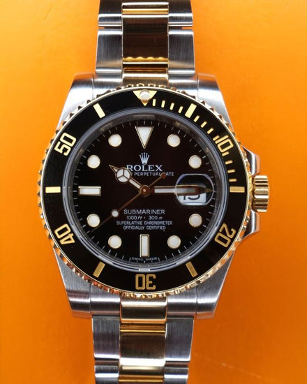 2016 Rolex Submariner Date 40MM Black Dial Two-Tone Oyster Bracelet (116613LN)
