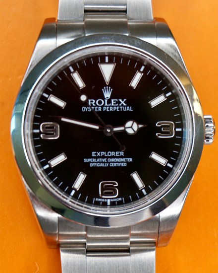 2012 Rolex Explorer 39MM Black Dial Oyster Bracelet (214270)
