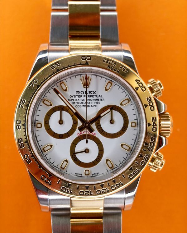 2017 Rolex Cosmograph Daytona 40MM White Dial Two-Tone Oyster Bracelet (116503)