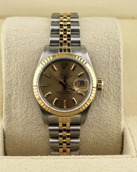 1986 (9.2 Mil. Serial) Rolex Lady-Datejust 26MM Champagne Dial Two-Tone Jubilee (69173)