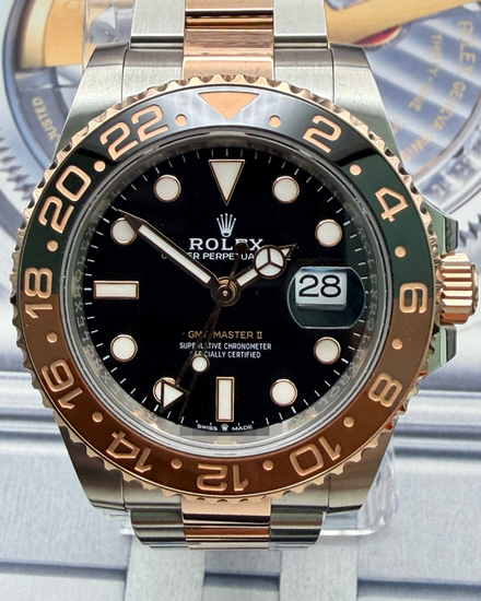 2025 Rolex GMT-Master II "Rootbeer" 40MM Black Dial Two-Tone Oyster Bracelet (126711CHNR)