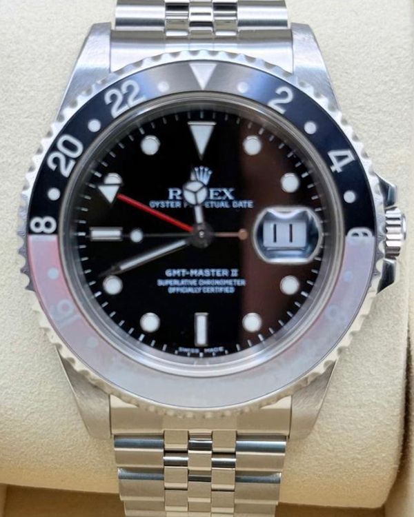 2000 Rolex GMT-Master II "Faded Coke" 40MM Black Dial Oyster Bracelet (16710)