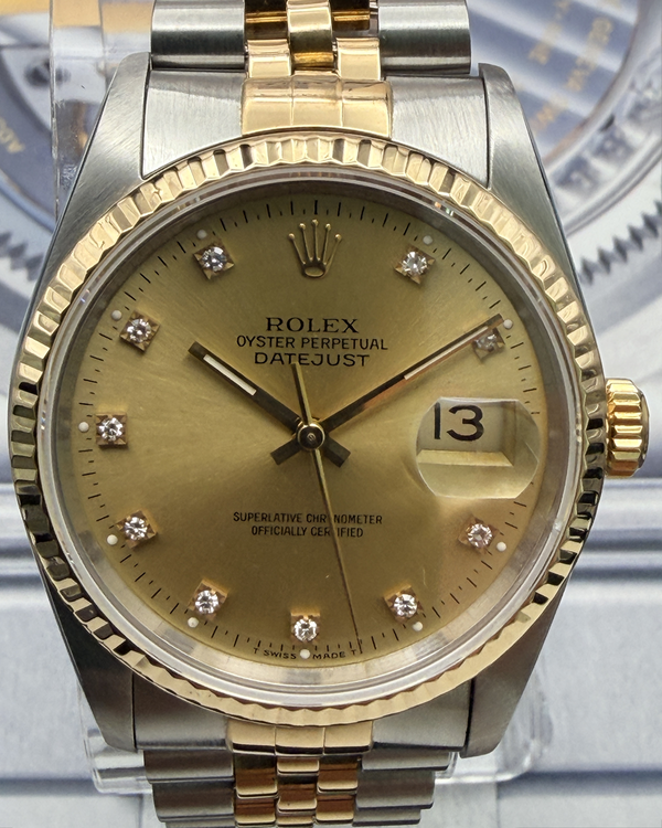 Rolex Datejust 36MM Champagne Dial Two-Tone Jubilee Bracelet (16233)