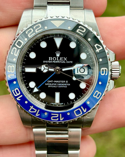 No Reserve - 2014 Rolex GMT-Master II "Batman" 40MM Black Dial Oyster Bracelet (116710BLNR)