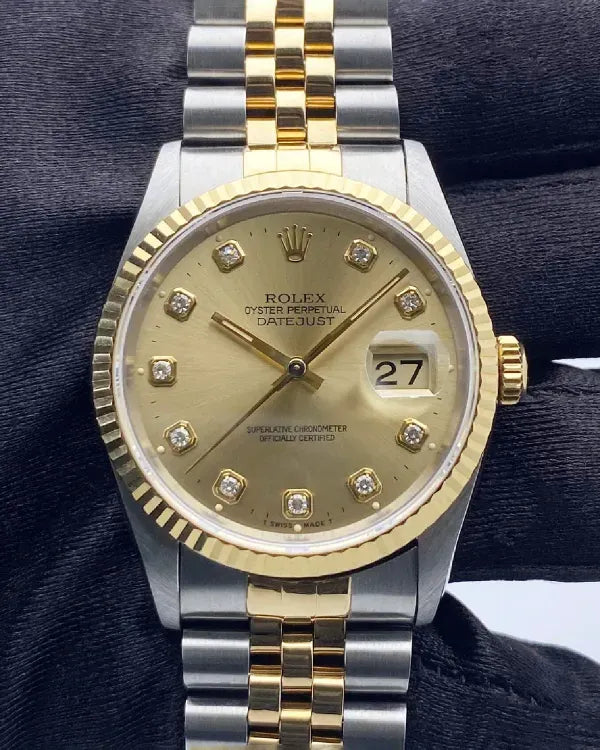 1995 Rolex Datejust 36MM Champagne Dial Two-Tone Jubilee Bracelet (16233)