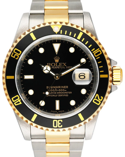 2005 Rolex Submariner Date 40MM Black Dial Two-Tone Oyster Bracelet (16613)