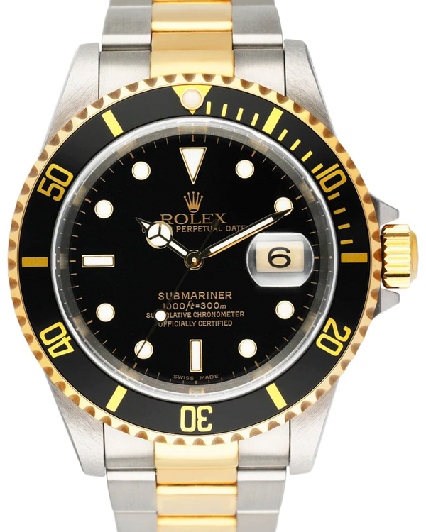 2005 Rolex Submariner Date 40MM Black Dial Two-Tone Oyster Bracelet (16613)