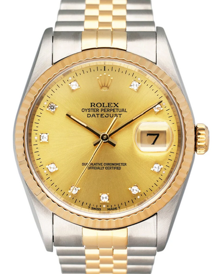 1991 Rolex Datejust 36MM Champagne Dial Two-Tone Jubilee Bracelet (16233)