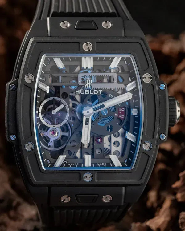 No Reserve - 2025 Hublot Spirit Of Big Bang Meca-10 "Black Magic" 45MM Skeleton Dial Rubber Strap (614.CI.1170.RX)