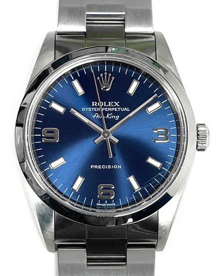 2002 Rolex Air-King 34MM Blue Dial Oyster Bracelet (14000)