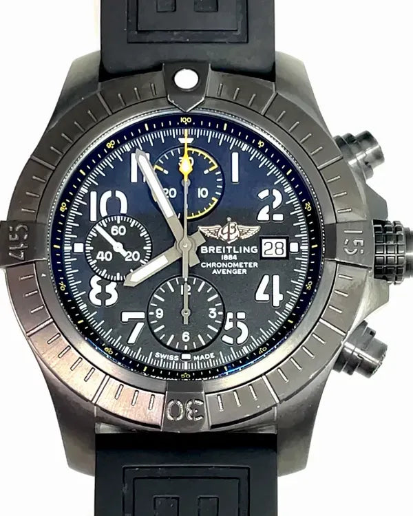 2020 Breitling Avenger 45MM Black Dial Rubber Strap (V13317101B1X1)