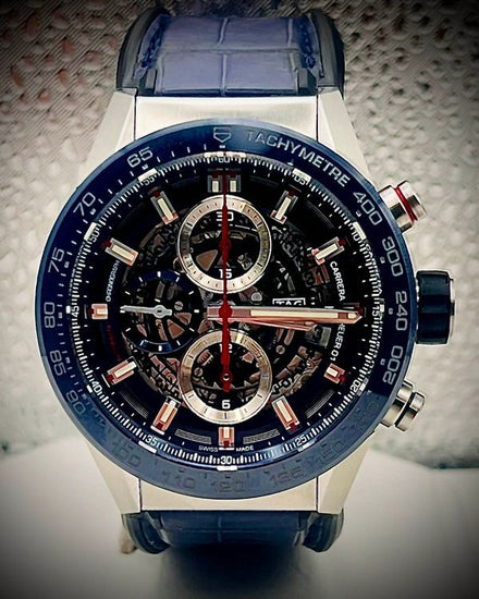 2019 Tag Heuer Carrera 43MM Skeleton Dial Leather Strap (CAR201T-0)