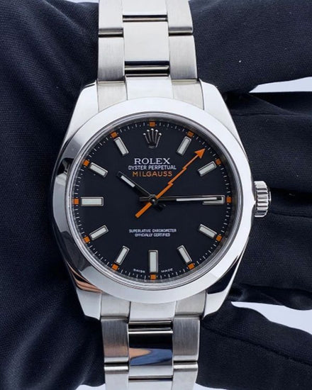 2009 Rolex Milgauss 40MM Black Dial Oyster Bracelet (116400)