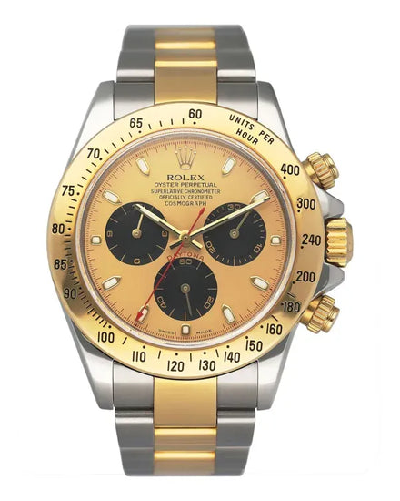 2002 Rolex Cosmograph Daytona 40MM Champagne Dial Two-Tone Oyster Bracelet (116523)