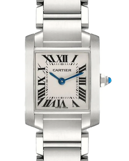 Cartier Tank Francaise 20MM Quartz White Dial Steel Bracelet  (2384)
