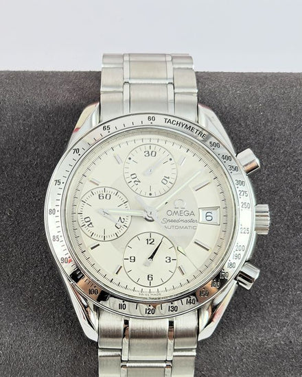 No Reserve - 2012 Omega Speedmaster Date 39MM Silver Dial Steel Bracelet (3513.30.00)