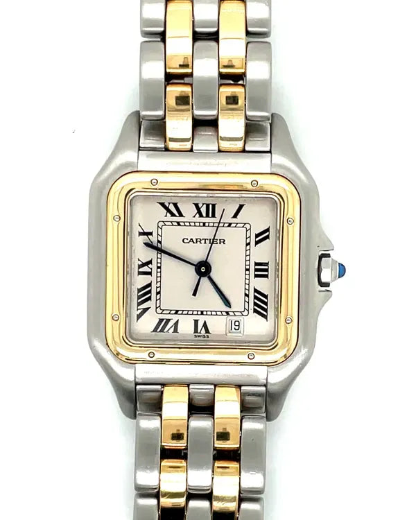 Cartier Panthère De Cartier 27MM Quartz White Dial Two-Tone Bracelet (W25028B6)
