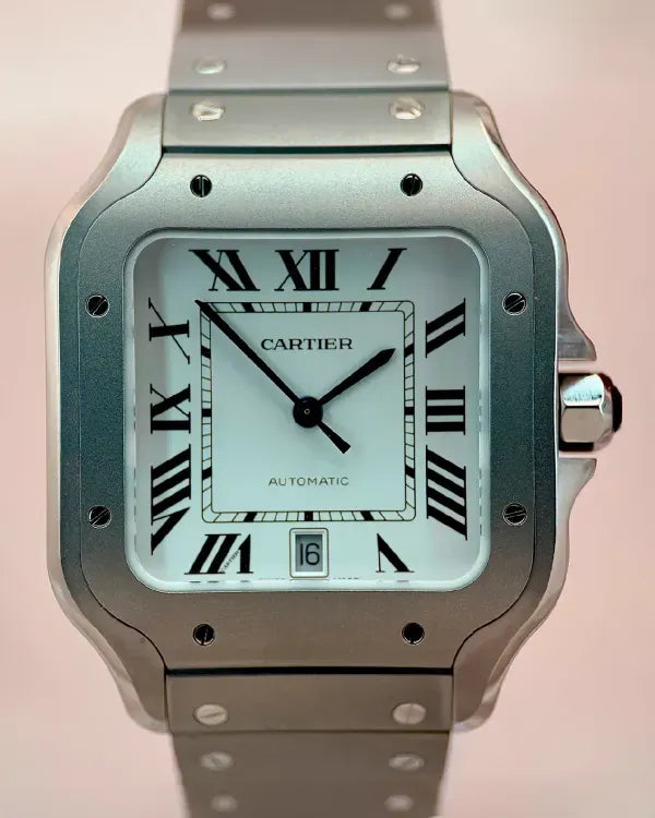 2026 Cartier Santos De Cartier 39.8MM White Dial Titanium Bracelet (WSSA0089)