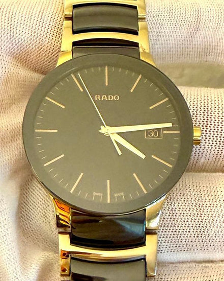 No Reserve - Rado Centrix 38MM Quartz Black Dial Ceramic/Steel Bracelet (115.0929.3)