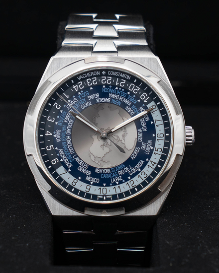 2020 Vacheron Constantin Overseas World Time 43.5MM Blue Dial Steel Bracelet (7700V/110A-B172)