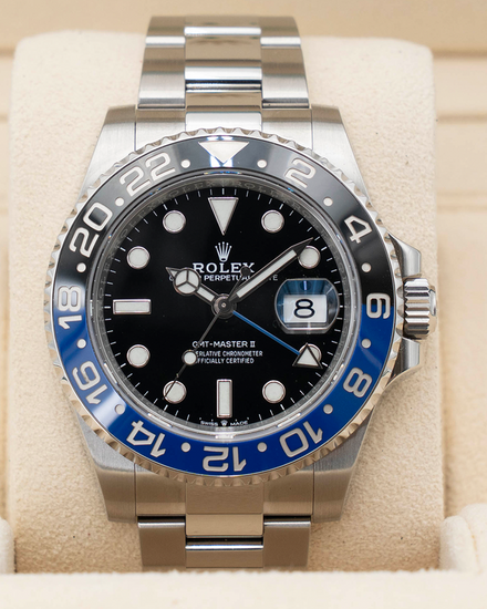 2022 Rolex GMT-Master II "Batman" 40MM Black Dial Oyster Bracelet (126710BLNR)