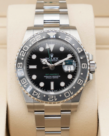 2026 Rolex GMT-Master II "Bruce Wayne" 40MM Black Dial Oyster Bracelet (126710GRNR)