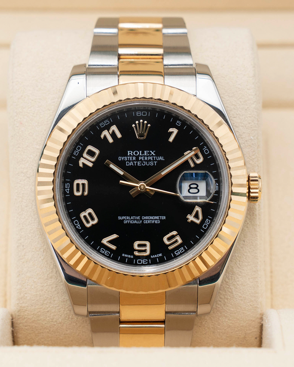 2011 Rolex Datejust II 41MM Black Dial Two-Tone Oyster Bracelet (116333)