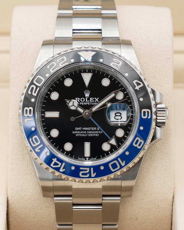 2021 Rolex GMT-Master II "Batman" 40MM Black Dial Oyster Bracelet (126710BLNR)