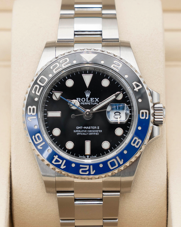 2022 Rolex GMT-Master II "Batman" 40MM Black Dial Oyster Bracelet (126710BLNR)