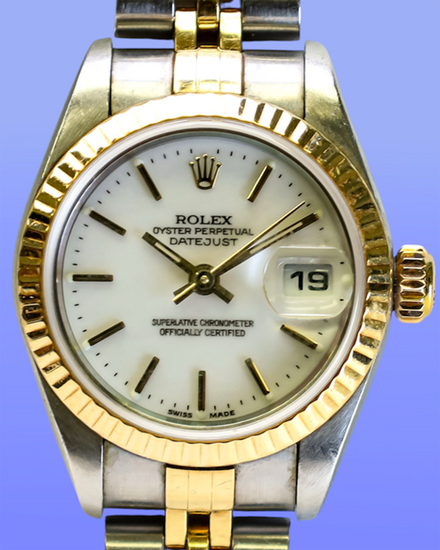 2001 Rolex Lady-Datejust 26MM White Dial Two-Tone Jubilee Bracelet (79173)