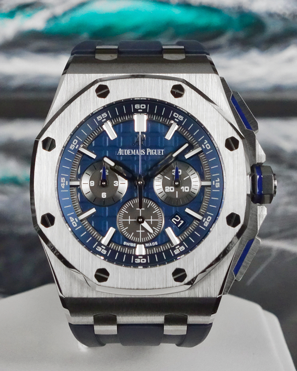 2021 Audemars Piguet Royal Oak Offshore 42MM Blue Dial Rubber Strap (26480TI.OO.A027CA.01)