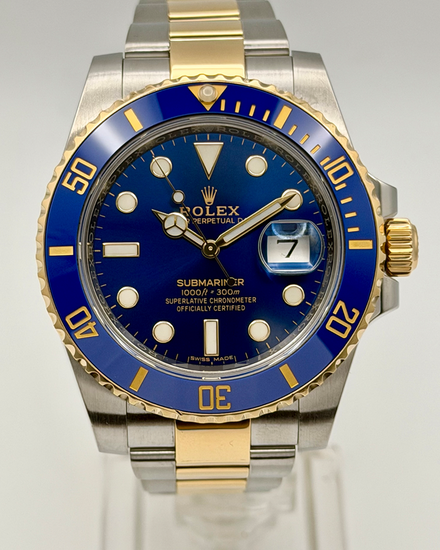 No Reserve - 2019 Rolex Submariner Date "Bluesy" 40MM Blue Dial Two-Tone Oyster Bracelet (116613LB)