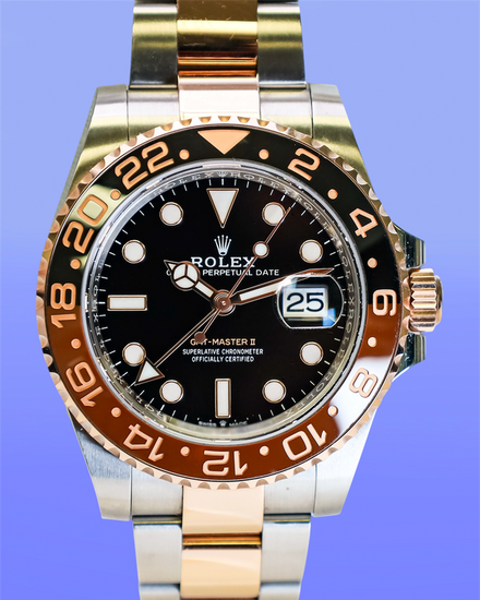 2023 Rolex GMT-Master II "Rootbeer" 40MM Black Dial Two-Tone Oyster Bracelet (126711CHNR)