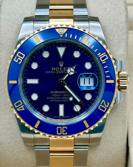 2018 Rolex Submariner Date "Bluesy" 40MM Blue Dial Two-Tone Oyster Bracelet (116613LB)