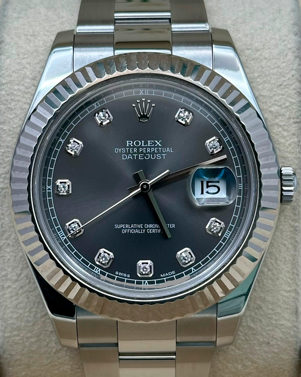 Rolex Datejust II 41MM Slate Dial Oyster Bracelet (116334)