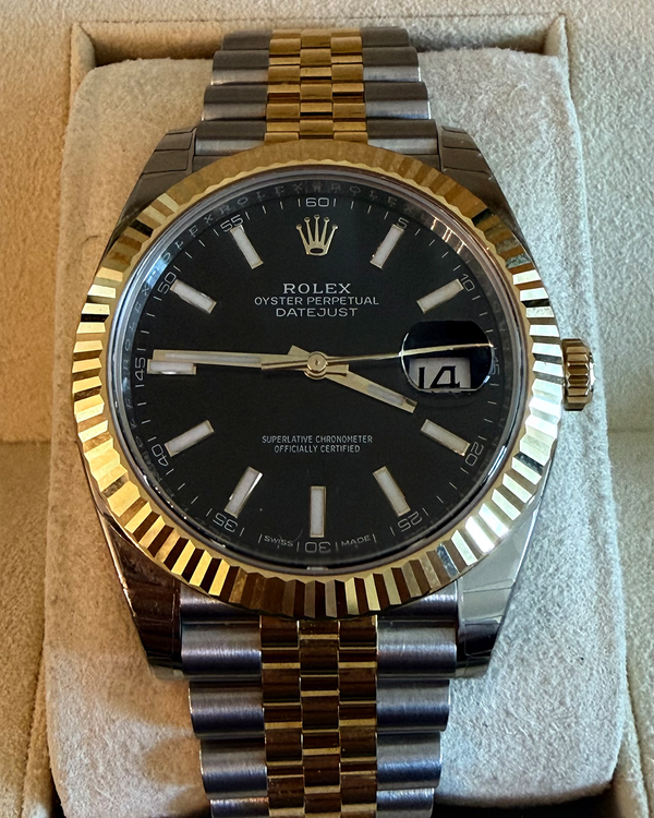 2017 Rolex Datejust 41MM Black Dial Two-Tone Jubilee Bracelet (126333)