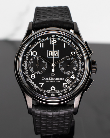 Carl F. Bucherer Heritage BiCompax Annual 41MM Black Dial Rubber Strap (00.10803.12.32.01)
