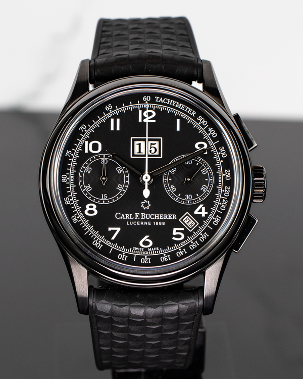 Carl F. Bucherer Heritage BiCompax Annual 41MM Black Dial Rubber Strap (00.10803.12.32.01)