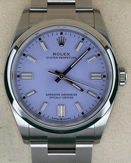 2026 Rolex Oyster Perpetual 36MM Lavender Dial Oyster Bracelet (126000)