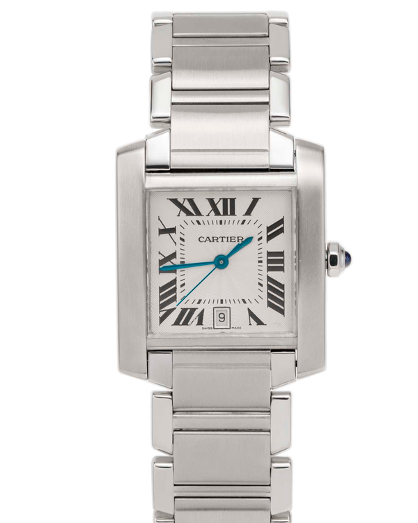 Cartier Tank Française 32MM Silver Dial Steel Bracelet (2302)
