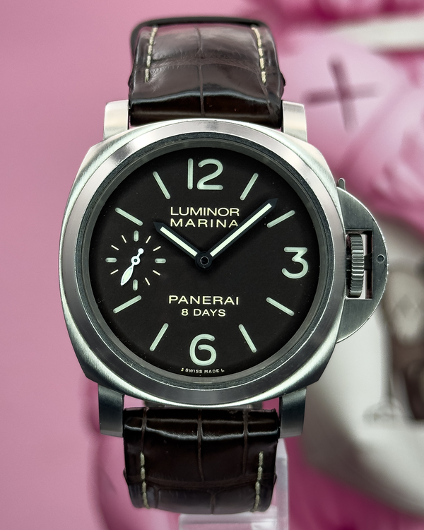2015 Panerai Luminor Marina 8 Days 44MM Brown "Tobacco" Dial Leather Strap (PAM00564)