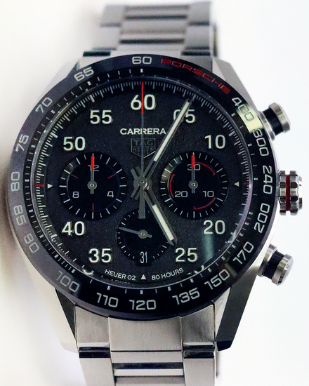 2022 Tag Heuer Carrera Chronograph X Porsche S.E. 44MM Grey Dial Steel Bracelet (CBN2A1F.BA0643)