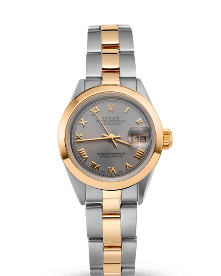 Rolex Lady-Datejust 26MM Silver Dial Two-Tone Oyster Bracelet (69163)