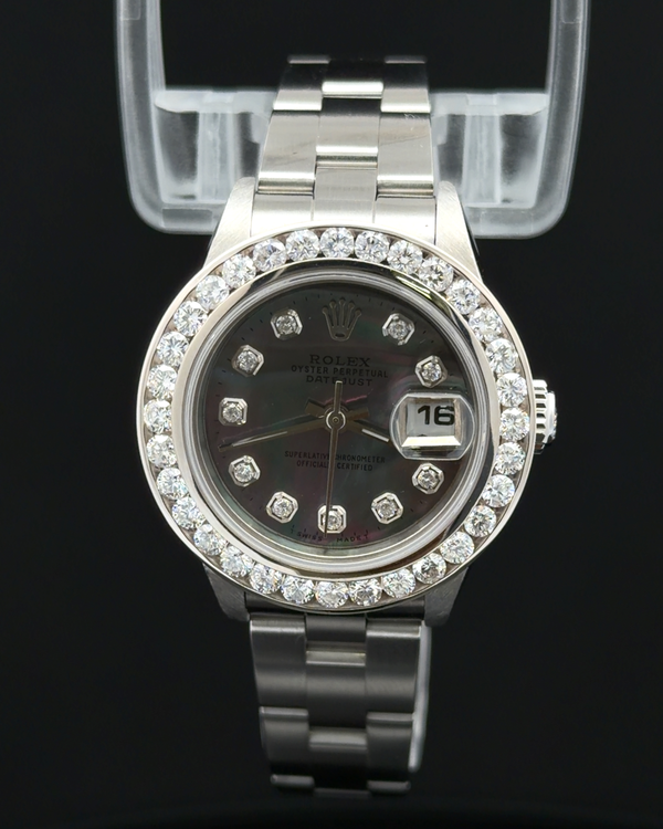 2006 Rolex Oyster Perpetual Lady Date 26MM Aftermarket Tahitian Mother of Pearl Dial Oyster Bracelet (79240)