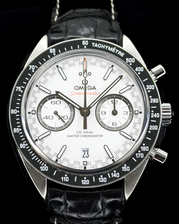 2021 Omega Speedmaster Racing 44.25MM White Dial Leather Strap (329.33.44.51.04.001)