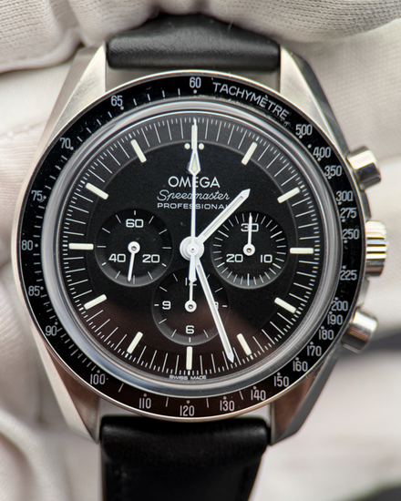 2022 Omega Speedmaster 42MM Black Dial Leather Strap (310.32.42.50.01.002)