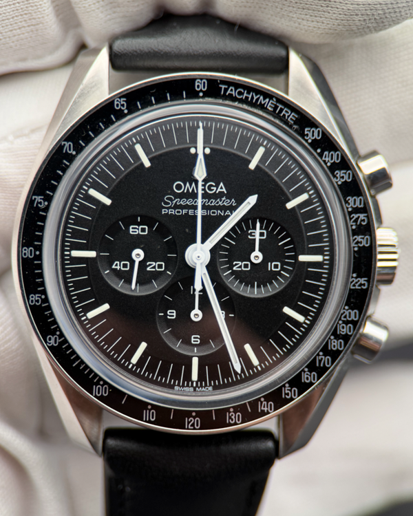 2022 Omega Speedmaster 42MM Black Dial Leather Strap (310.32.42.50.01.002)